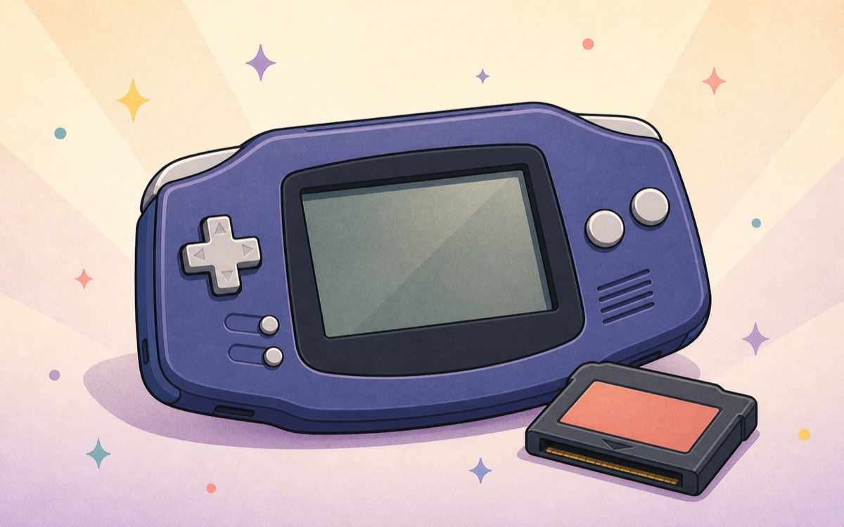 Game Boy Advance（GBA）怀旧主机插画
